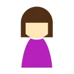 Female General Purple SVG Icon